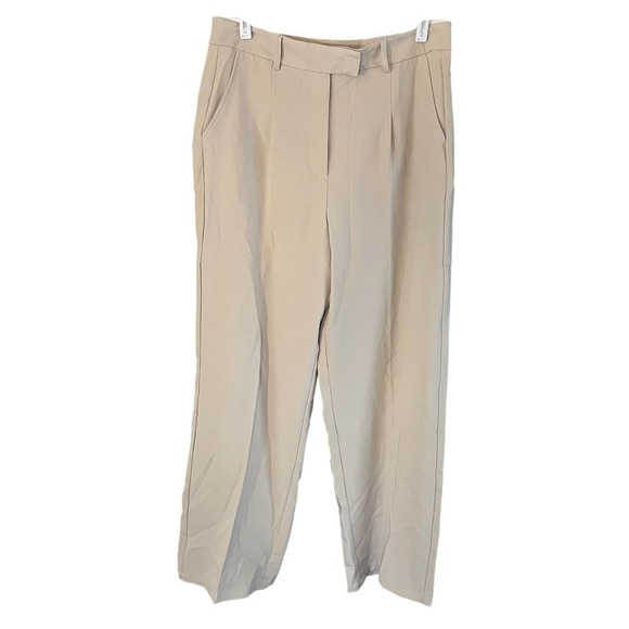 NiMin Clothing Co. Pants - NiMin Clothing Co. Beige Wide Leg Pleated Trousers Pants Size L W32 L30